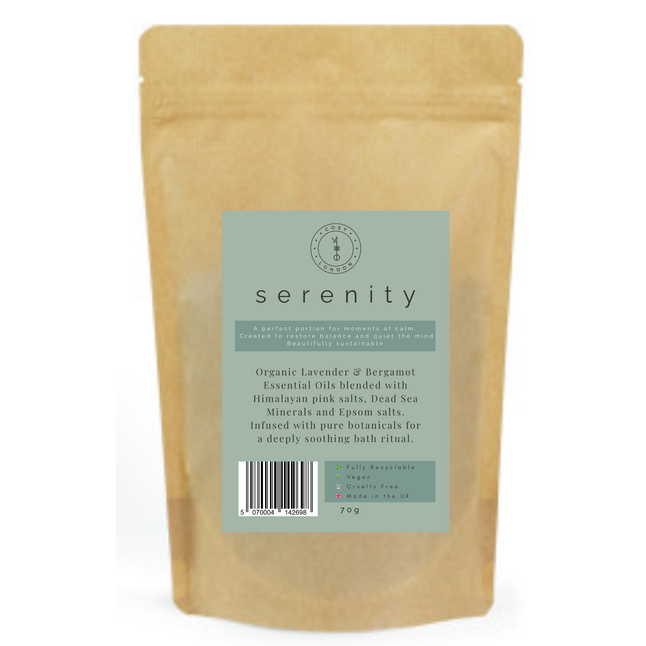 🎁 Serenity Lavender And Bergamot Aromatherapy Bath Salts – 70g Pouch (100% off)