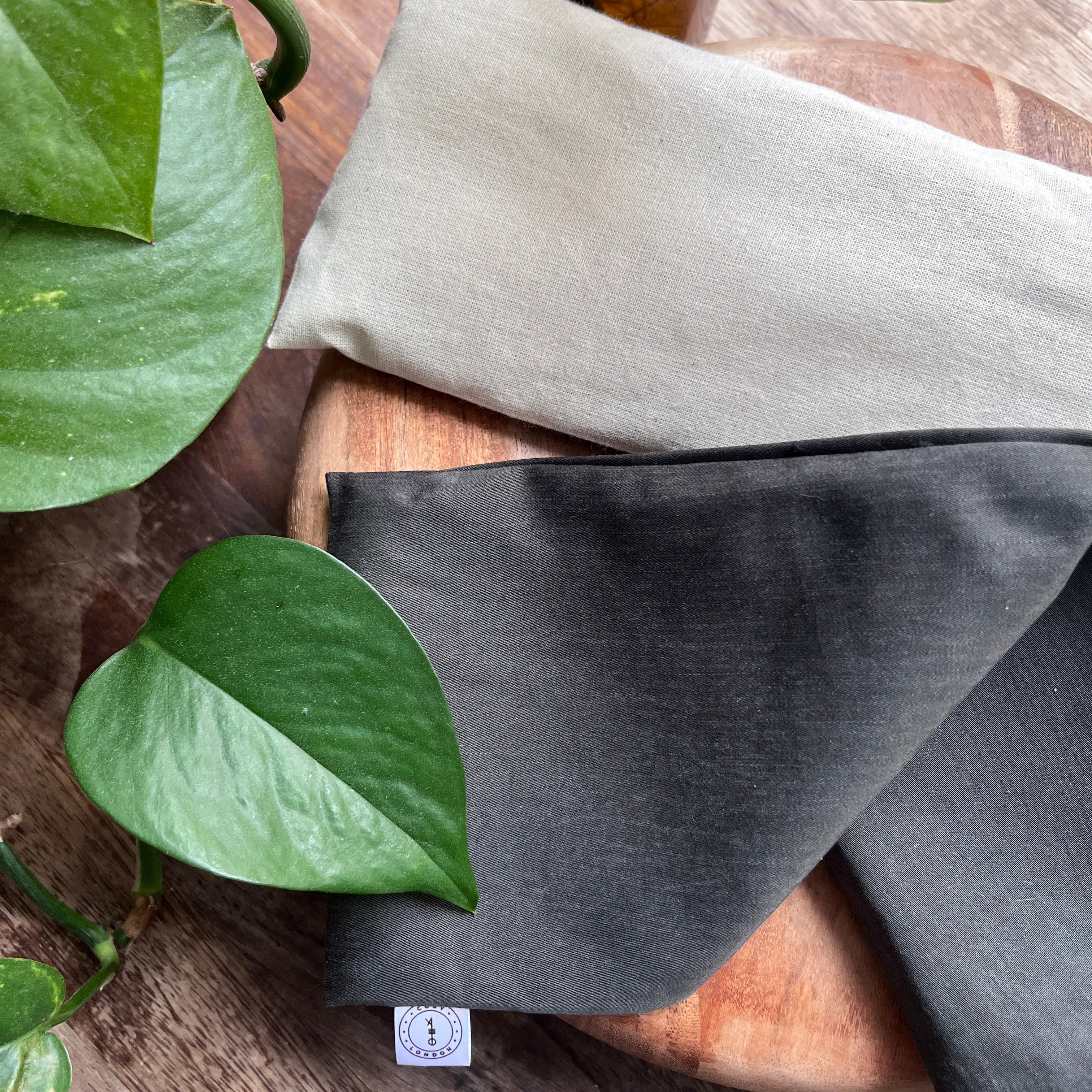Earthy Green Weighted Eye Pillow with Dried Lavender for Rest & Relaxation