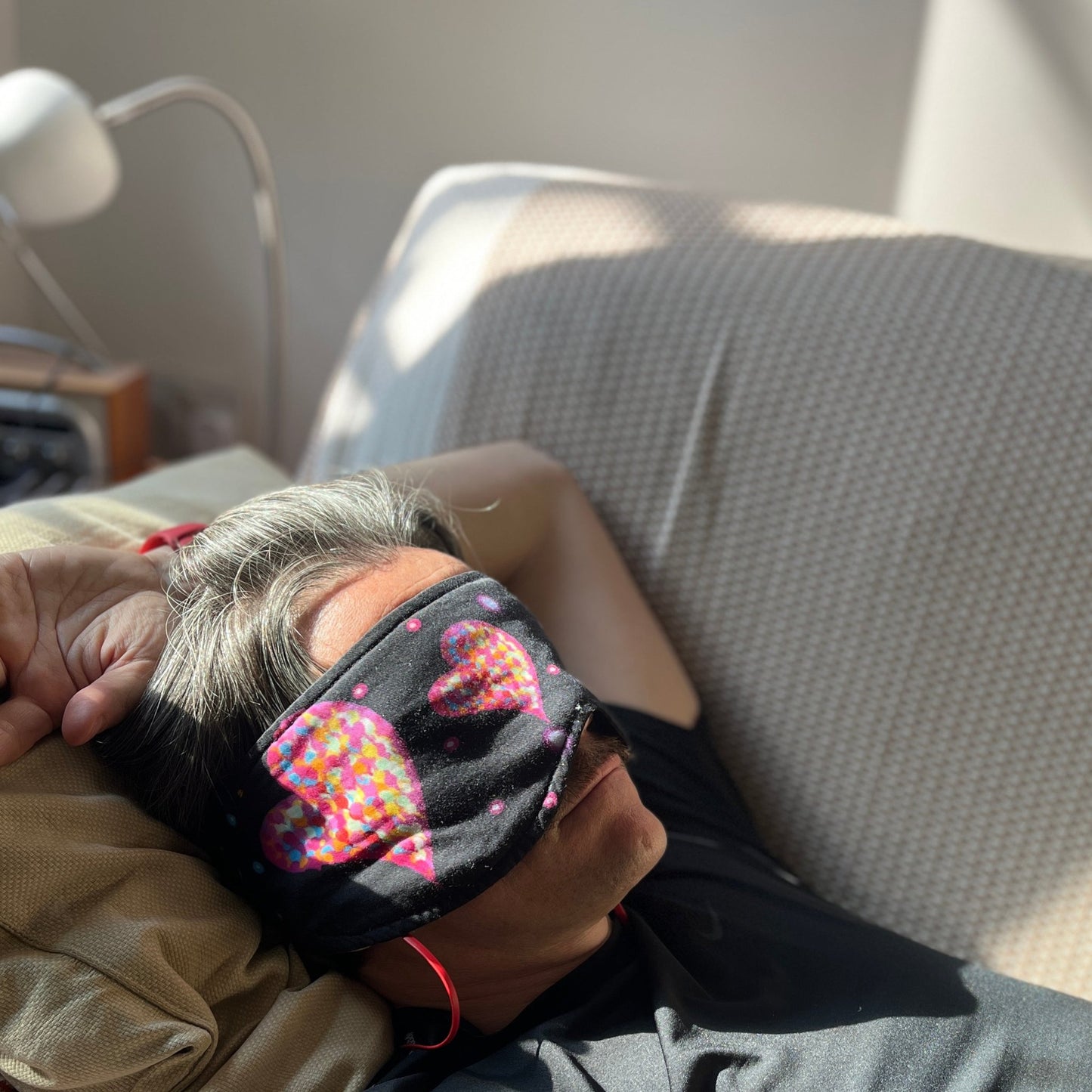 Eye Mask For Sleep Hearts In Space Print
