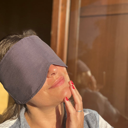 Cosy London Eye Mask in Ash Blue