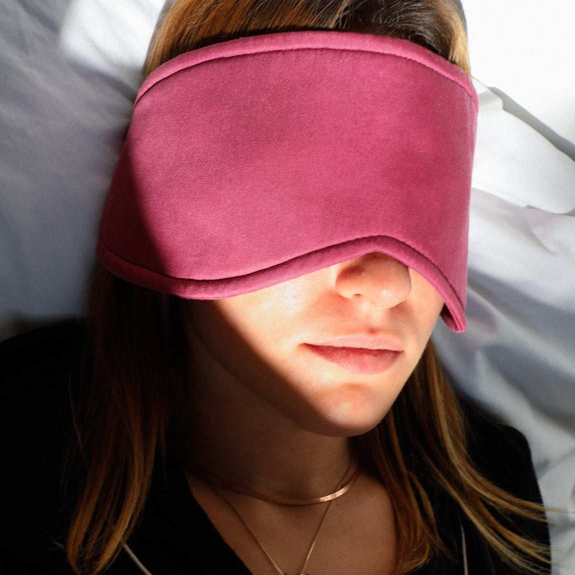 Cosy London Eye Mask in Cerise Pink