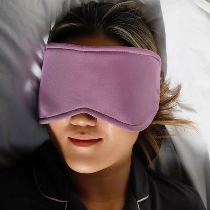 TENCEL Sleep Mask for Side Sleepers - Lavender - Breathable 100% Cotton Padding