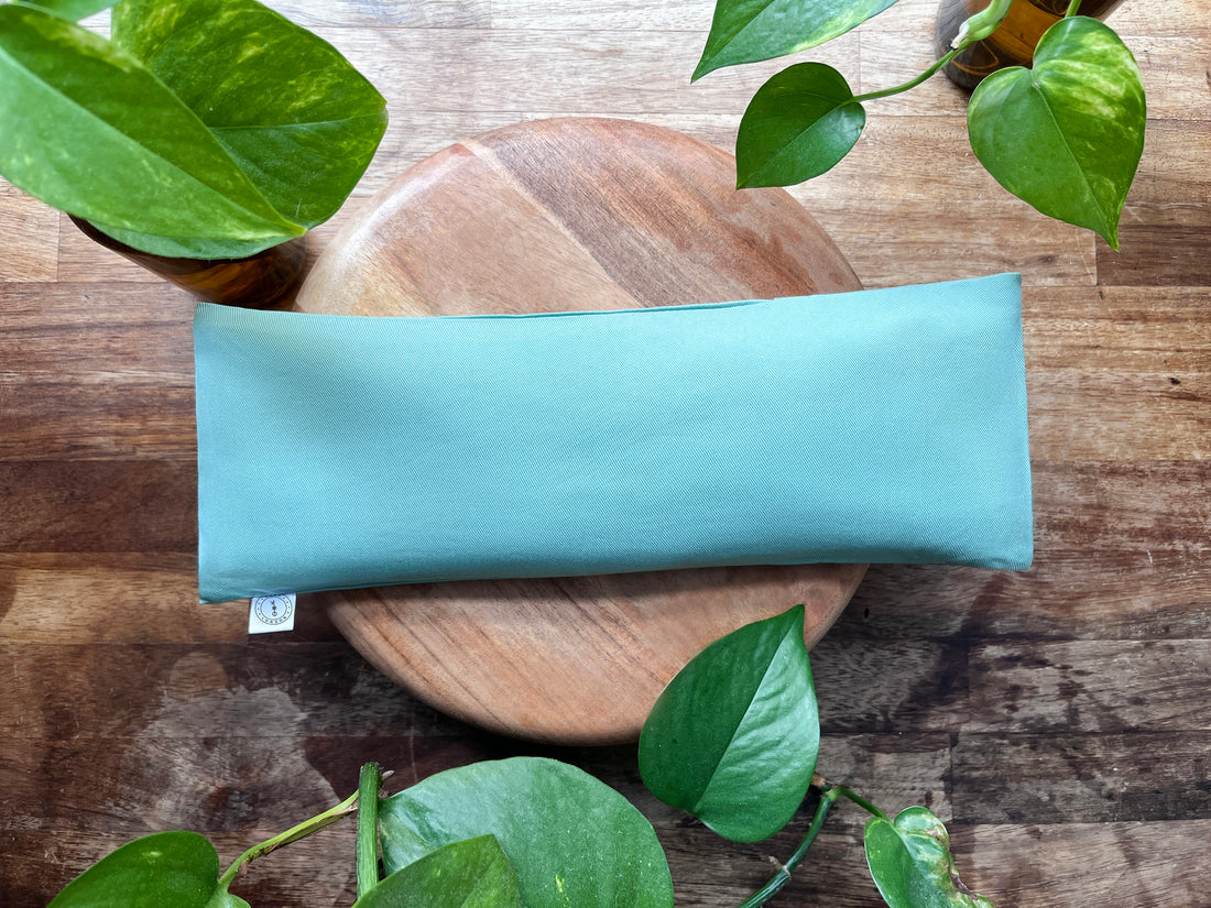Sage Weighted Eye Pillow with Dried Lavender for Rest &amp; Relaxation