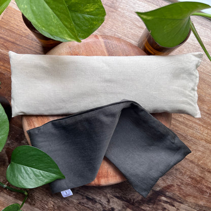 Earthy Green Weighted Eye Pillow with Dried Lavender for Rest &amp; Relaxation