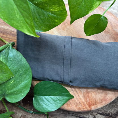 Earthy Green Weighted Eye Pillow with Dried Lavender for Rest &amp; Relaxation