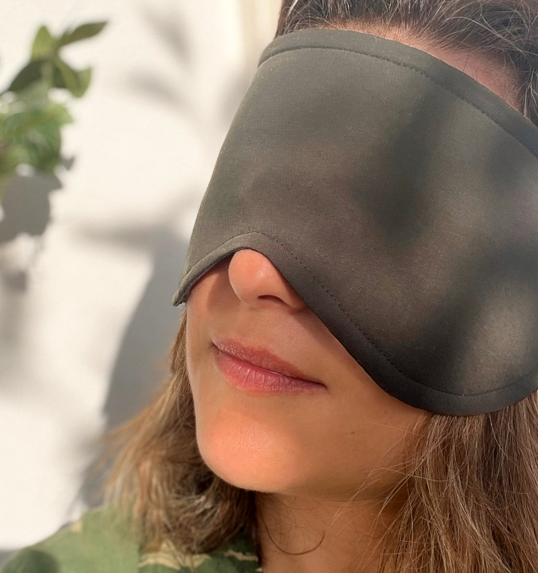 Cosy London Eye Mask in Earthy Green