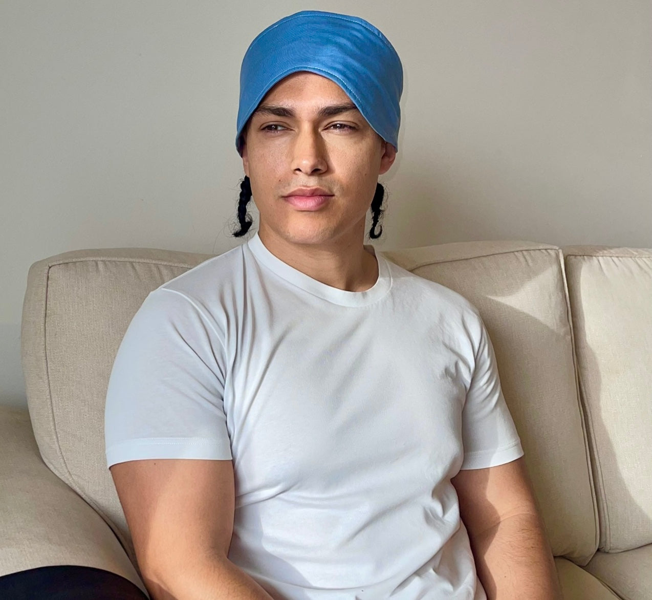 Cosy London Ethical TENCEL™ Eye Mask | Soft Breathable Pure Cotton Padding| Sky Blue