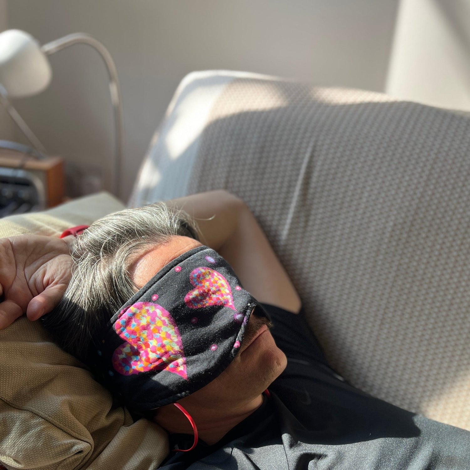 Eye Mask For Sleep Hearts In Space Print