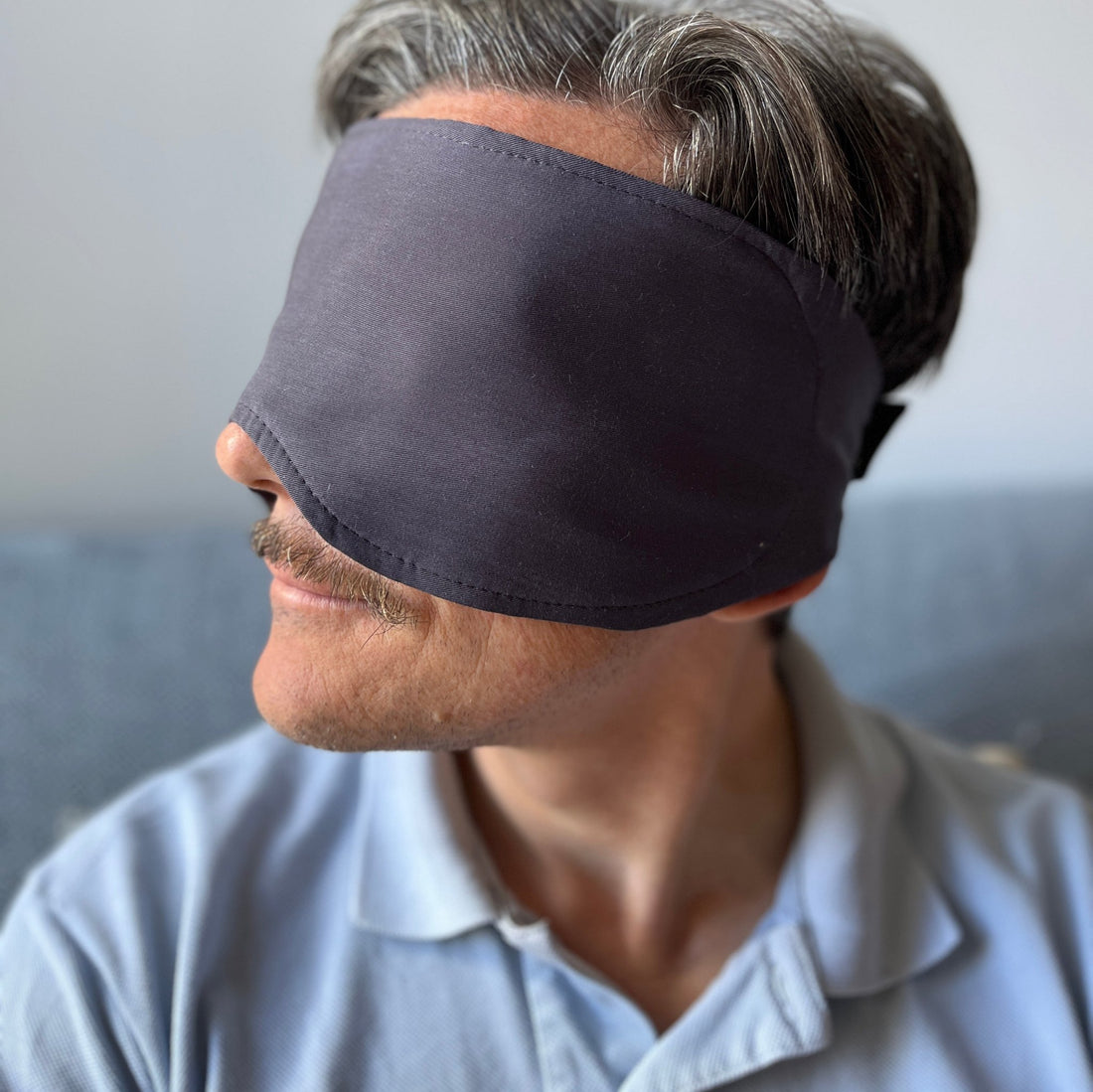 Cosy London Eye Mask in Ash Blue