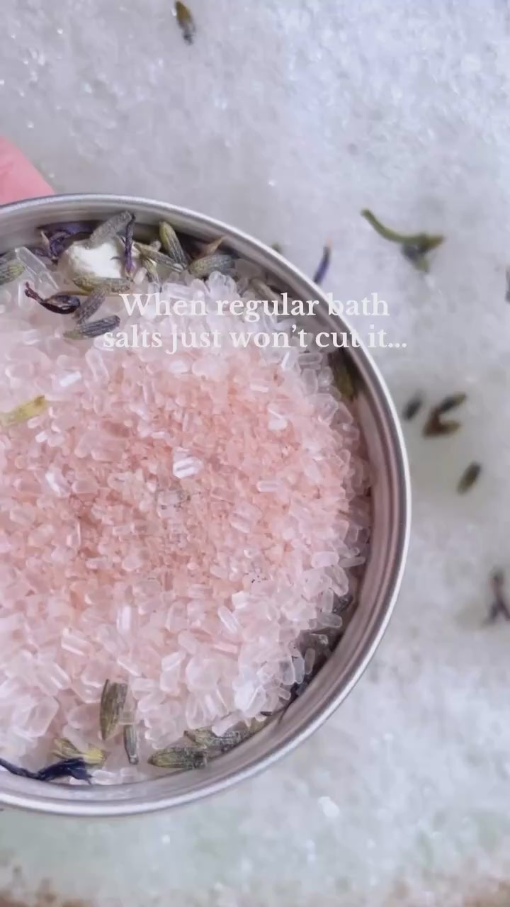 Grounding Evening Ritual Set | Clary Sage &amp; Lime Candle + Lavender Bath Salts