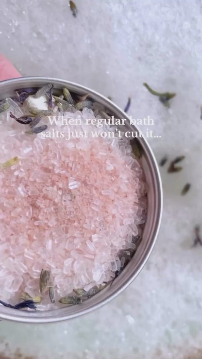 Grounding Evening Ritual Set | Clary Sage &amp; Lime Candle + Lavender Bath Salts